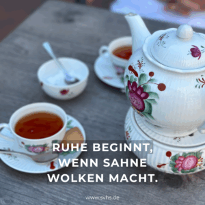 Teestunde als Ruhemoment