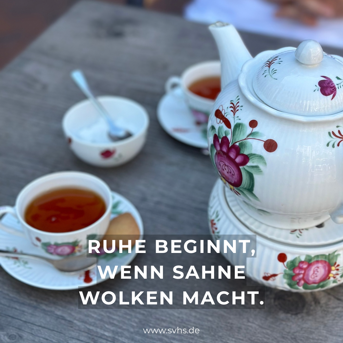 Teestunde als Ruhemoment