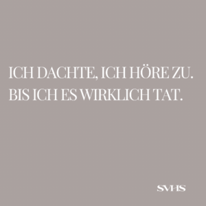 Die Kraft des Zuhörens